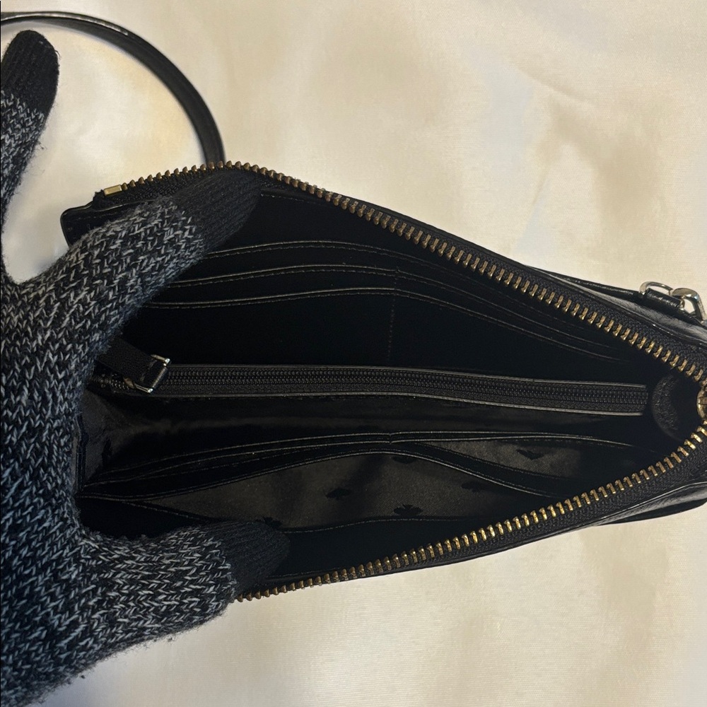 Kate Spade Jackson Small Tab Leather Crossbody Black GUC - Picture 5 of 13